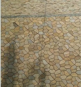 Honey gold slate paving mats