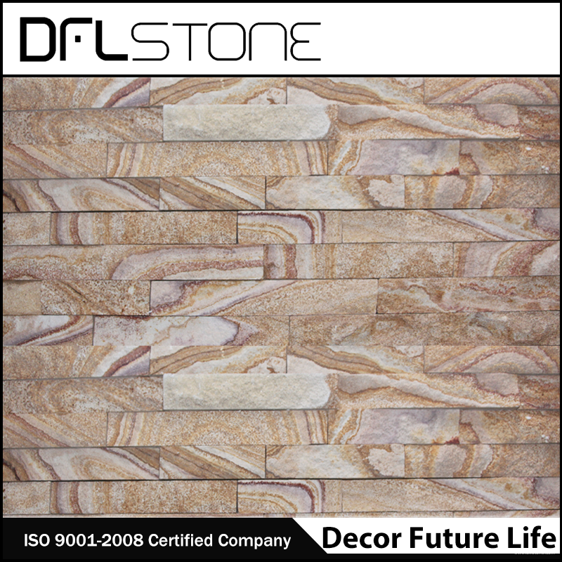 Wooden Color Sandstone Splitface Stone Panel Featured Image