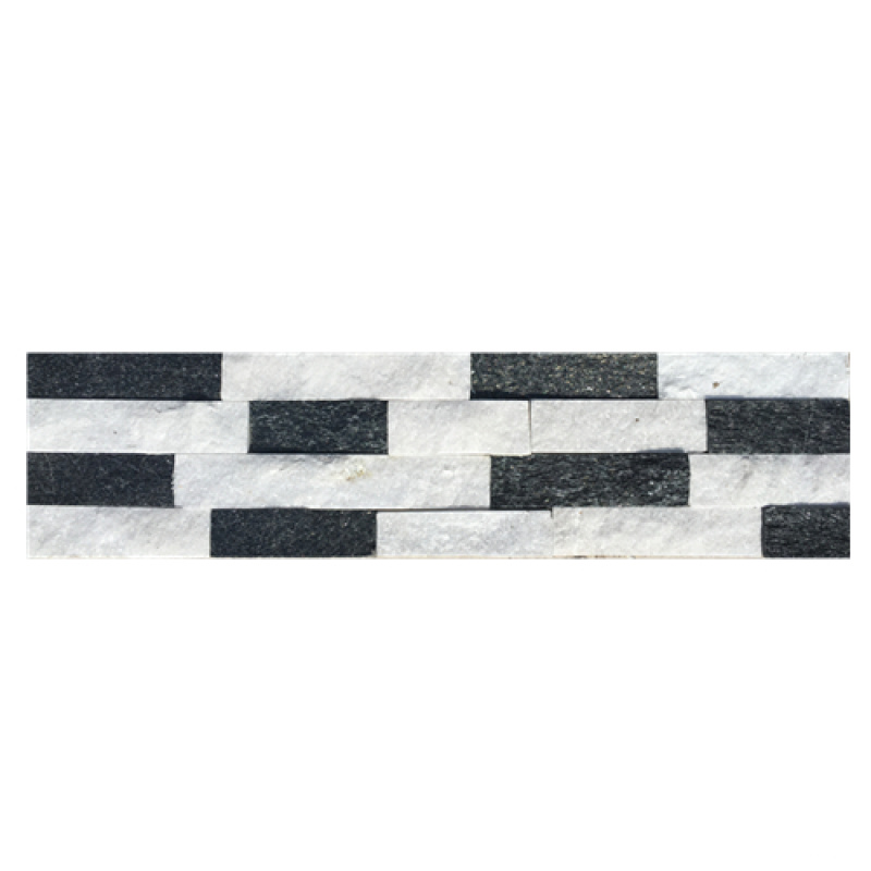 Colorful Black&White Quartz Natural Stone Cladding