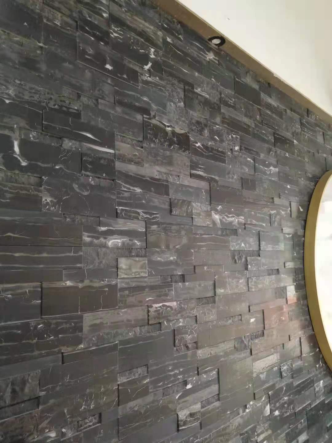 Black antique face wall cladding stone