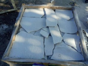 White flamed flagstones for Japanese market