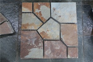 Classical golden white stone mosaic