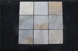 Classical golden white stone mosaic