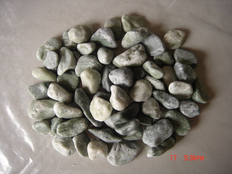 Green pebble stones
