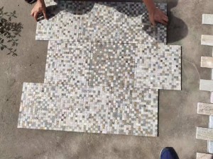 Classical Golden Marble Stone Mosaic Tiles