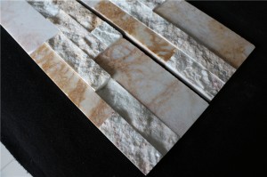 Sunset red Splitface Marble Panel Ledger