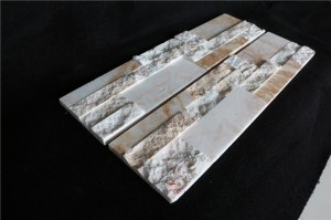 Sunset red Splitface Marble Panel Ledger