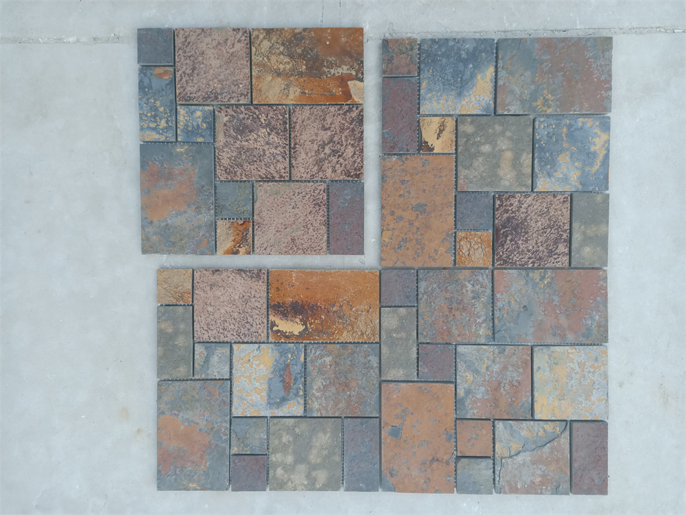 Slate Natural Square Stone Mosaic tiles