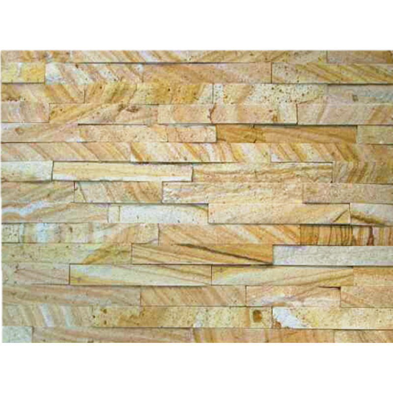 15×60cm Natural Golden Sandstone Stone Wall Cladding