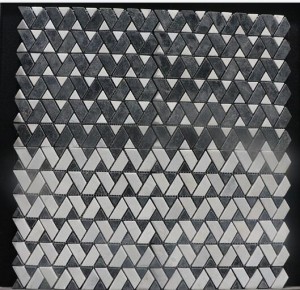 Black mixed white slate Mosaic