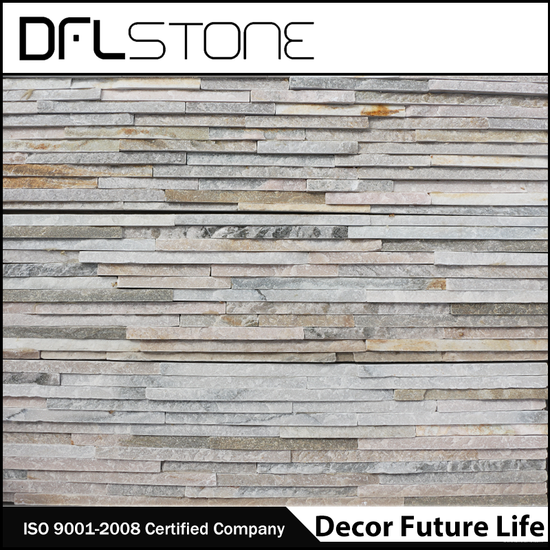 Water Flow Beige Natural Stacked Stone Panel