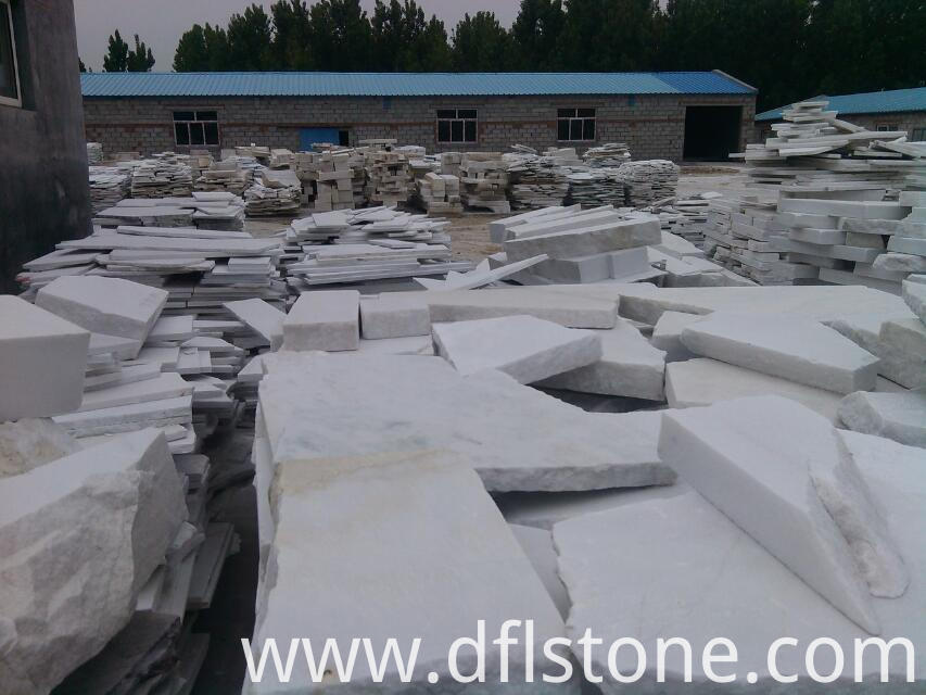 white paving stones