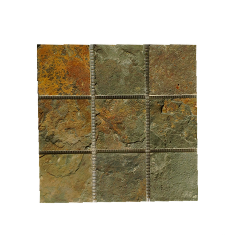 Rusty Natural Slate Stone Mosaic Wall Tiles